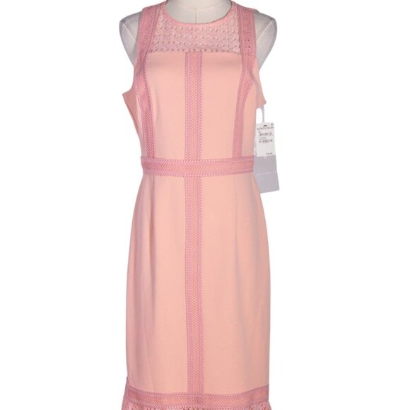 NWT Chelsea Sleeveless Sheath Dress Pink/Cream - Picture 1 of 2